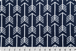 Shannon Fabrics - Embossed Cuddle - Arrows, Snow/Navy