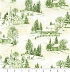 Wilmington Prints - The Jolly North - Scenic Toile Cream/Green