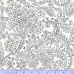 Marcus Fabrics - Domino Duo - Paisley, White