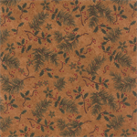 Moda - Cardinal Reflection Flannel - Pine And Holly, Tan
