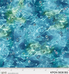 P & B Textiles - Koi Pond - Reflections, Blue Green