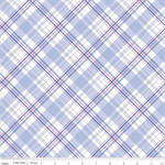 Riley Blake - Hydrangeas in the Garden - Plaid, Blue