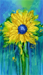 Timeless Treasures - Provence - 24^ Watercolor Sunflower Panel, Multi