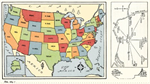 Riley Blake - Old School - 24^ School Map Panel, Multi