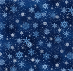 Elizabeth Studio - Landscape Medley - Snowflakes, Night Blue