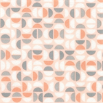 Robert Kaufman - Cozy Cotton Flannel - Half Circles, Pearl Pink