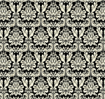 Studio E - Joyeux Noel - White Damask, Black