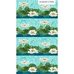 Northcott - Tranquil Waters - 10.75” Border Stripe, Dark Blue