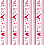 Quilting Treasures - Love Ewe - Heart Stripe, White