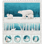 Clothworks - Winter Woodland - 24^ Woodland Panel, Light Khaki