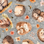 Quilting Treasures - Hedgehugs - Hedgehog Toss, Gray