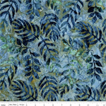 Riley Blake - Expressions Batiks: Floral Reflections - Denim, Bijou