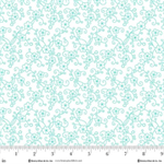 Henry Glass - Jubilee - Linear Floral, White/Blue
