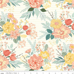 Riley Blake - 107/108^ New Beginnings - Floral, Cream