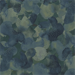 P & B Textiles - Nature Story - Leaf Canopy Blender, Dark Blue/Green