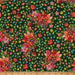 Hoffman California - Yuletide Blooms - Poinsettia Leaves, Hunter