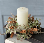 Candle Ring - Autumn Herbs 10^, Pumpkin