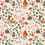Lewis & Irene - Evergreen - Squirrels & Hedgehogs, Cream