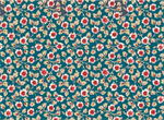 Red Rooster - American Beauty - Mini Floral, Dark Blue