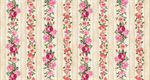 Timeless Treasures - Romance - Rose Floral Stripe, Natural