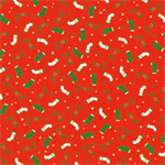 Robert Kaufman - Tiny Tidings - Mini Stockings, Garnet