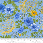 Moda - Summer Breeze - Flowers and Paisley, Sky