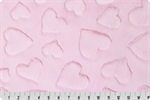 Shannon Fabrics - Embossed Cuddle - Heart, Blush