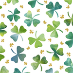 Quilting Treasures - Irish Charm - Shamrocks, White