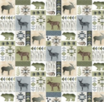 P & B Textiles - Lodge Life - Lodge Patch All Over, Multi