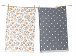 Tea Towels - Blue floral Motif