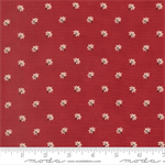 Moda - Joyful Gatherings II - Poinsettia Small Floral, Deep Crimson