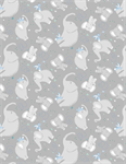 Wilmington Prints - Safari Lullaby - Elephant Toss, Gray