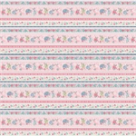 Studio E - Fancy Cats - Border Stripe, Pink/Blue