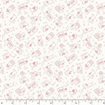 Marcus Fabrics - Aunt Grace Rock My Baby - Cat, Pink