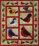 Quilt Wall Hanging Kit - Backyard Birds - Size: 13^ X 15^