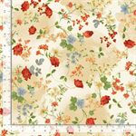 Timeless Treasures - Imperial Bloom - Floral Vines, Cream
