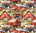 David Textiles - Foust Exclusives - Red Barns, Multi