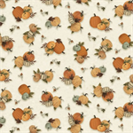 P & B Textiles - Autumn Homestead - Tossed Pumpkins, Ecru