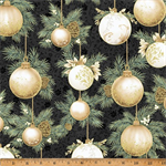 Hoffman California - Ornament Grove - Ornaments, Black/Gold