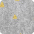 Robert Kaufman - Gustav Klimt - Metallic Gold Triangles, Light Grey