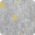 Robert Kaufman - Gustav Klimt - Metallic Gold Triangles Spaced, Light Grey