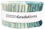 Northcott - Stonehenge Gradations II - 40 x 2½^ Strip Roll, Blue Planet