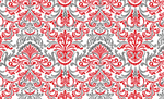 Exclusively Quilters - Bellissima - Damask, Red/Gray