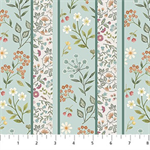 Northcott - Woodland Heart - Small Stripe, Blue