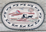 Braided Rug - Amish Buggy, 20^ X 30^ (Oval)