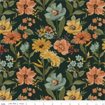 Riley Blake - Worth Repeating - Large Floral, Dark Green