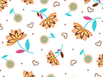 Quilting Treasure -  LULU - Small Floral, Peach