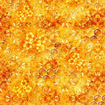 Quilting Treasures - Buzz Buzz Buzz - Honeycomb Blender, Tangerine
