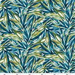 Studio E - Color Me Abstract - Leaf Allover, Turquoise