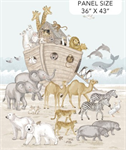 Northcott - Two By Two - 36^ Noah's Ark Panel, Blue